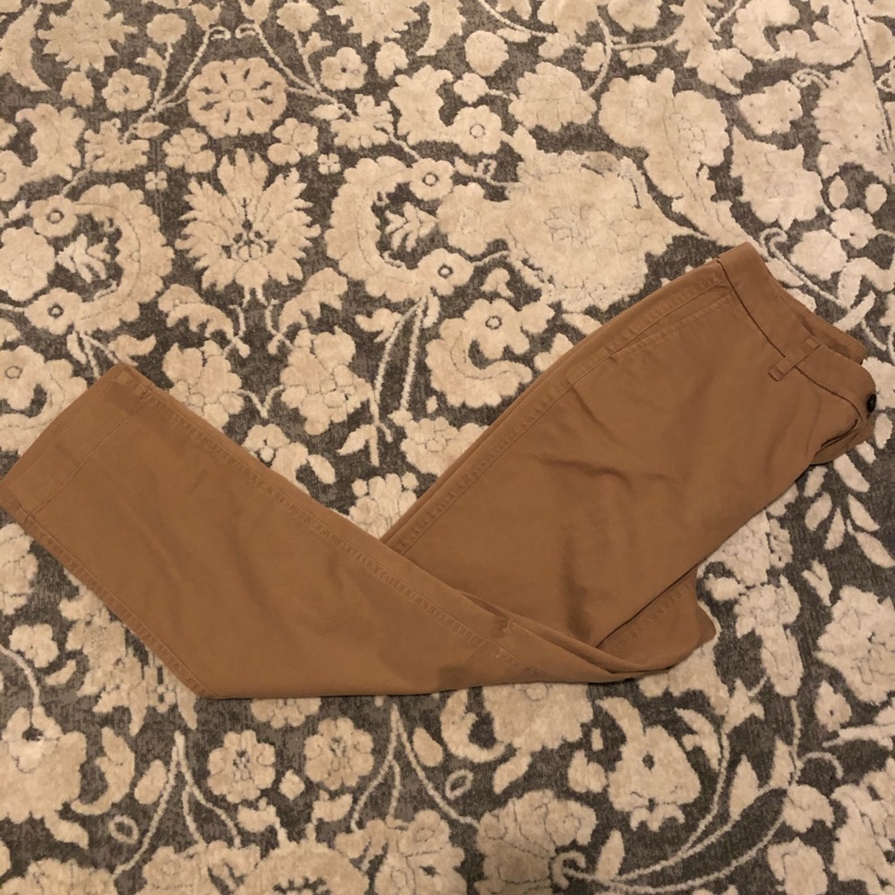 J  CREW high rise khaki cropped girlfriend chinos
